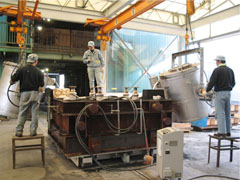 当社独自の高周波押湯加熱システム